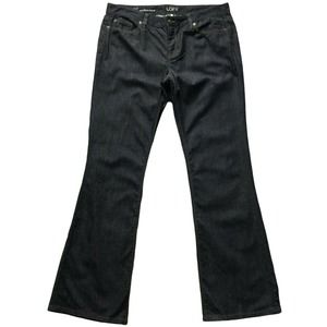 Ann Taylor Loft Womens Jeans 12 Tall Long x34"insm Dark Wash Lightweight Stretch